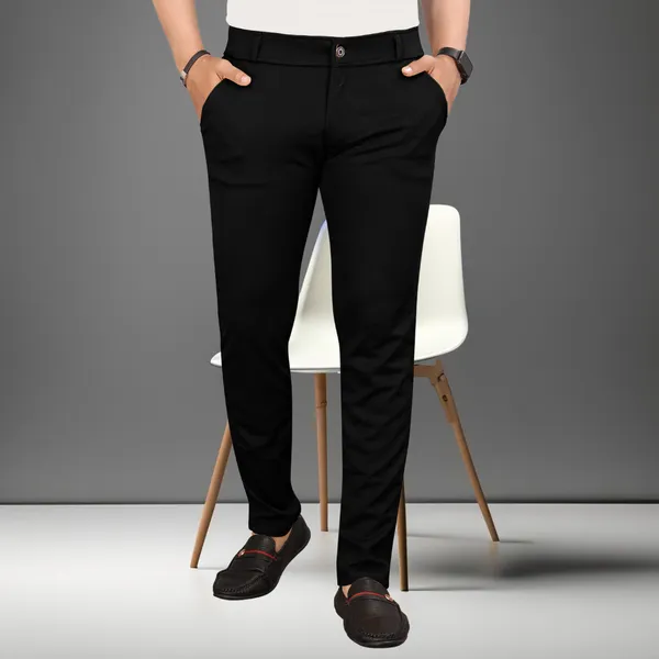 Black stretchable pants sale